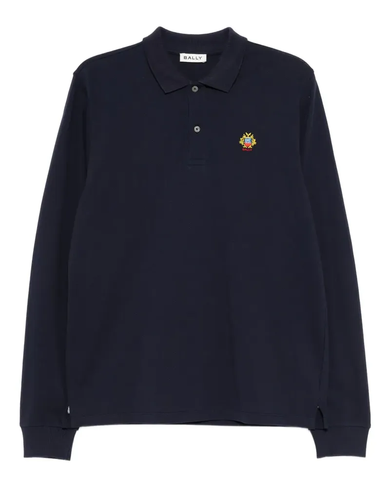 Bally Poloshirt mit Logo-Stickerei - Blau Blau