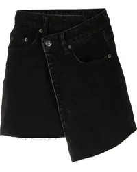 ksubi Asymmetrischer Jeans-Minirock Schwarz