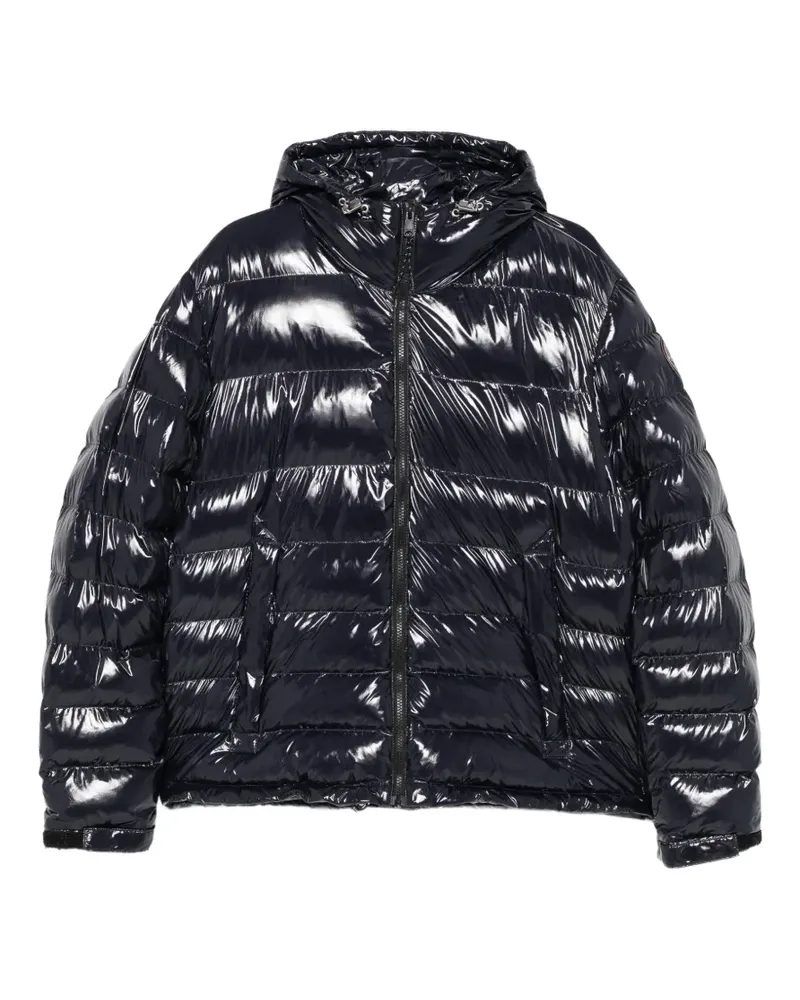 Napapijri glossy quilted hooded jacket - Blau Blau