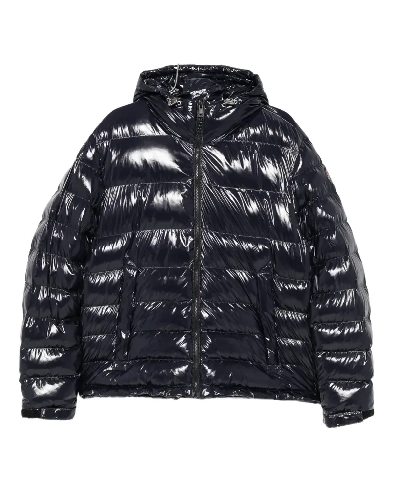 Napapijri glossy quilted hooded jacket - Blau Blau