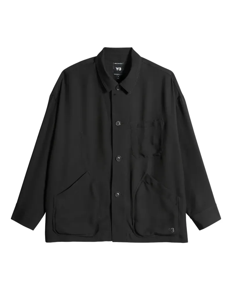 Y-3 Hemd mit Vordertasche - Schwarz Schwarz