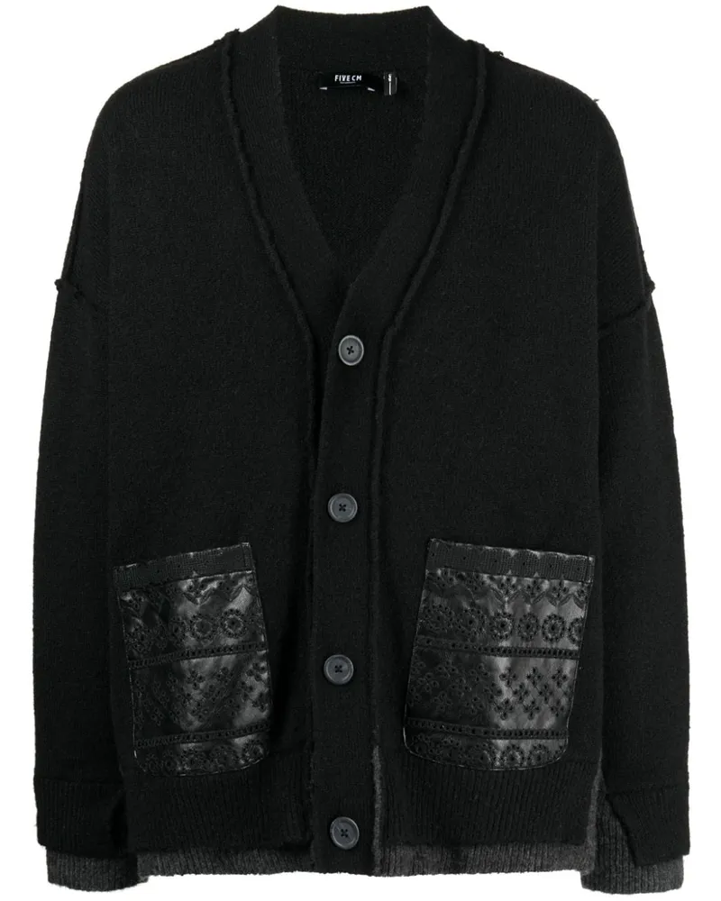 FIVE CM Cardigan mit Stickerei - Schwarz Schwarz