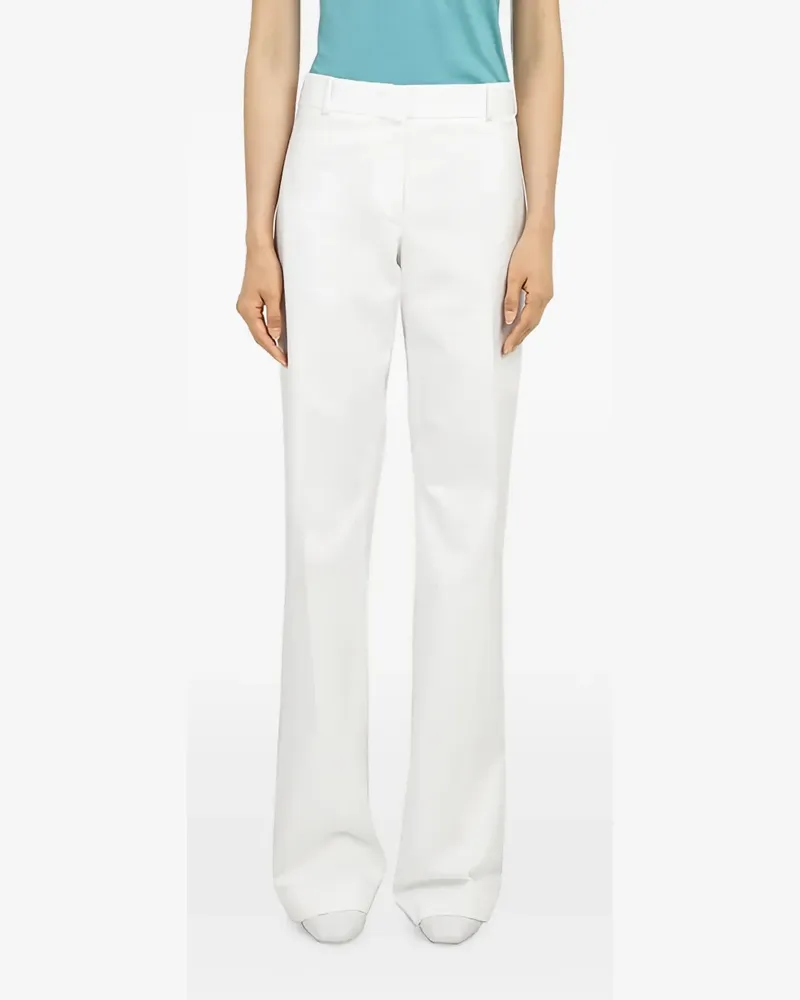 Ferragamo pressed-crease cotton trousers - Weiß Weiß