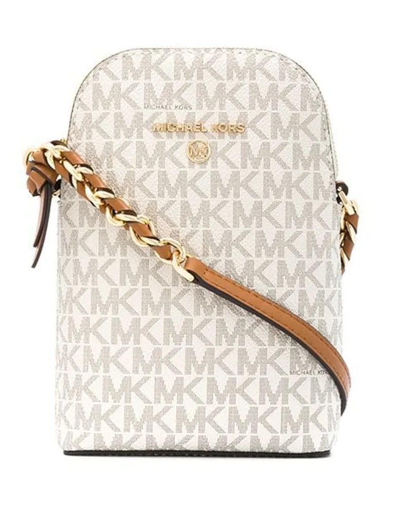 Michael Kors small logo-print crossbody bag Weiß