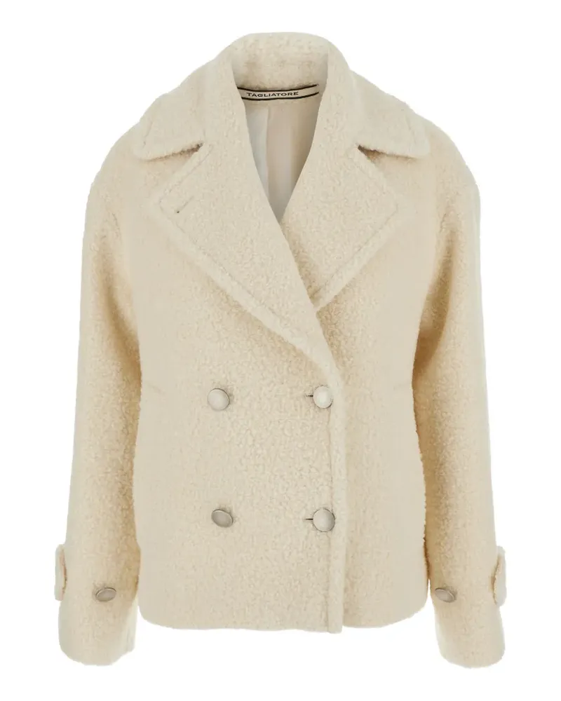 Tagliatore Doppelreihige Bouclé-Jacke - Nude Nude