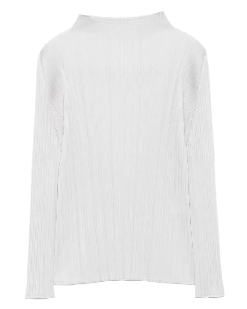 Issey Miyake Oberteil mit Stehkragen - Grau Grau