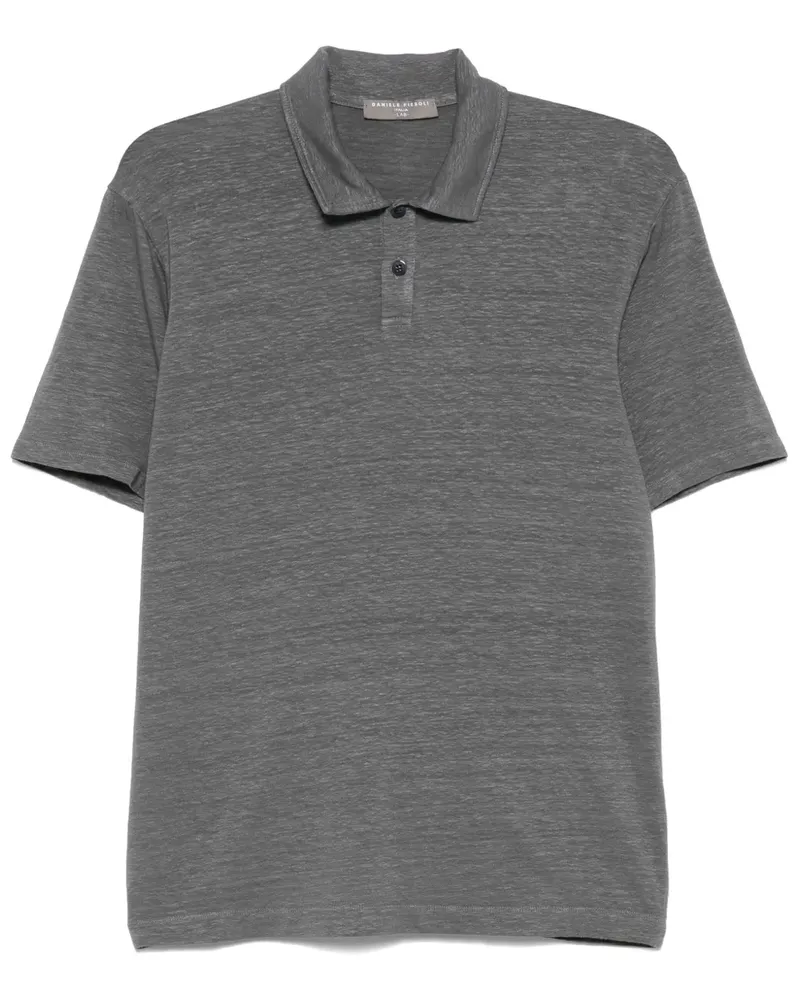 Daniele Fiesoli Poloshirt mit Slub-Textur - Grau Grau