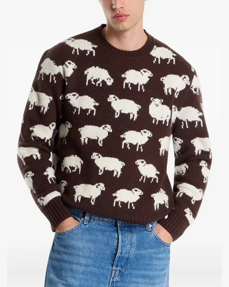 Gant Pullover mit Schafsmuster - Braun Braun