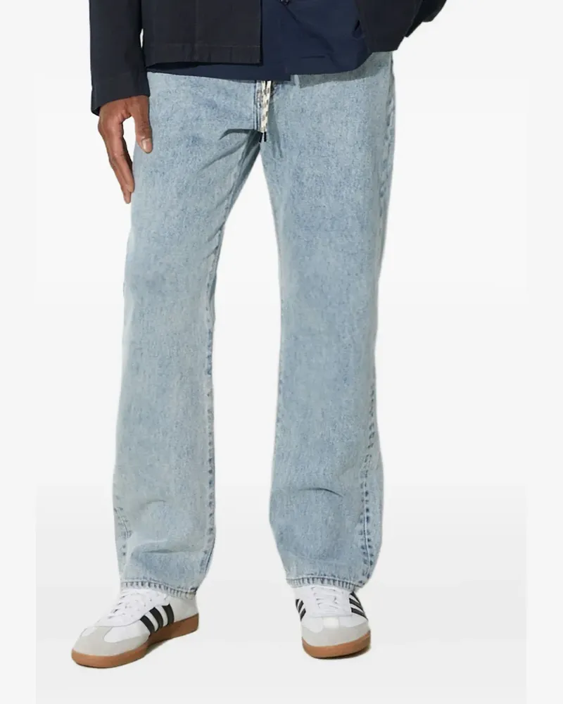 Aries Jeans mit Logo-Stickerei - Blau Blau