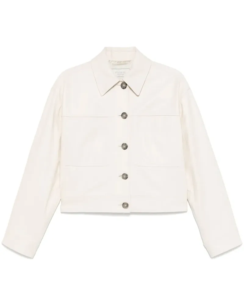 Peserico Klassische Lederjacke - Nude Nude