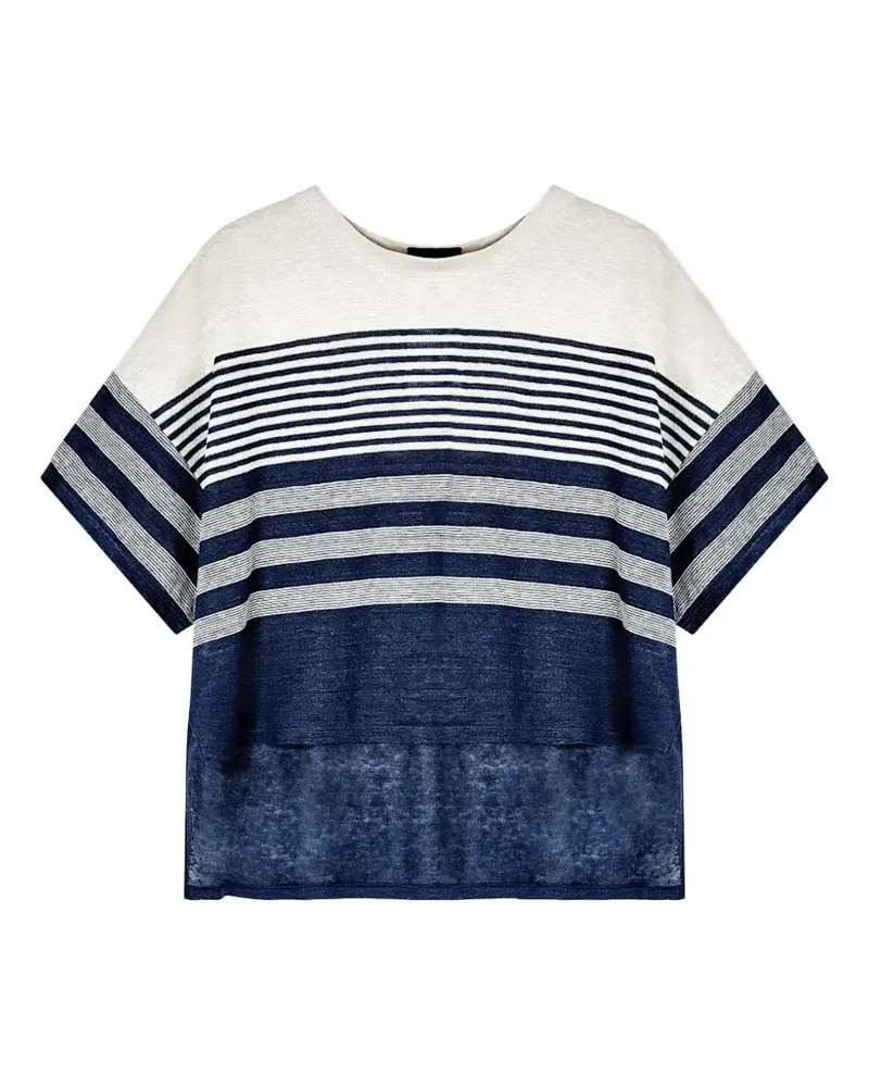 Giorgio Armani Gestreiftes T-Shirt - Blau Blau