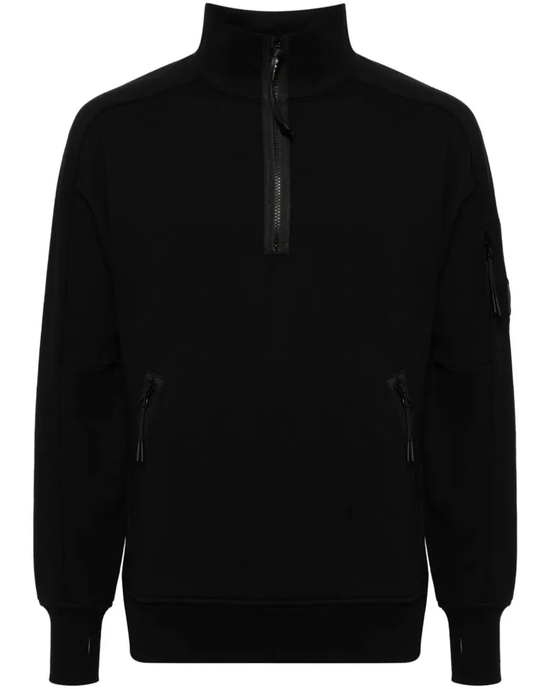 C.P. Company Sweatshirt mit Linsen-Detail Schwarz