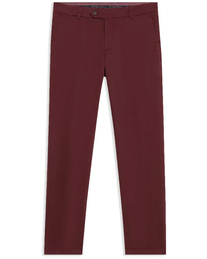 Brooks Brothers Tapered-Hose mit Bügelfalten Rot