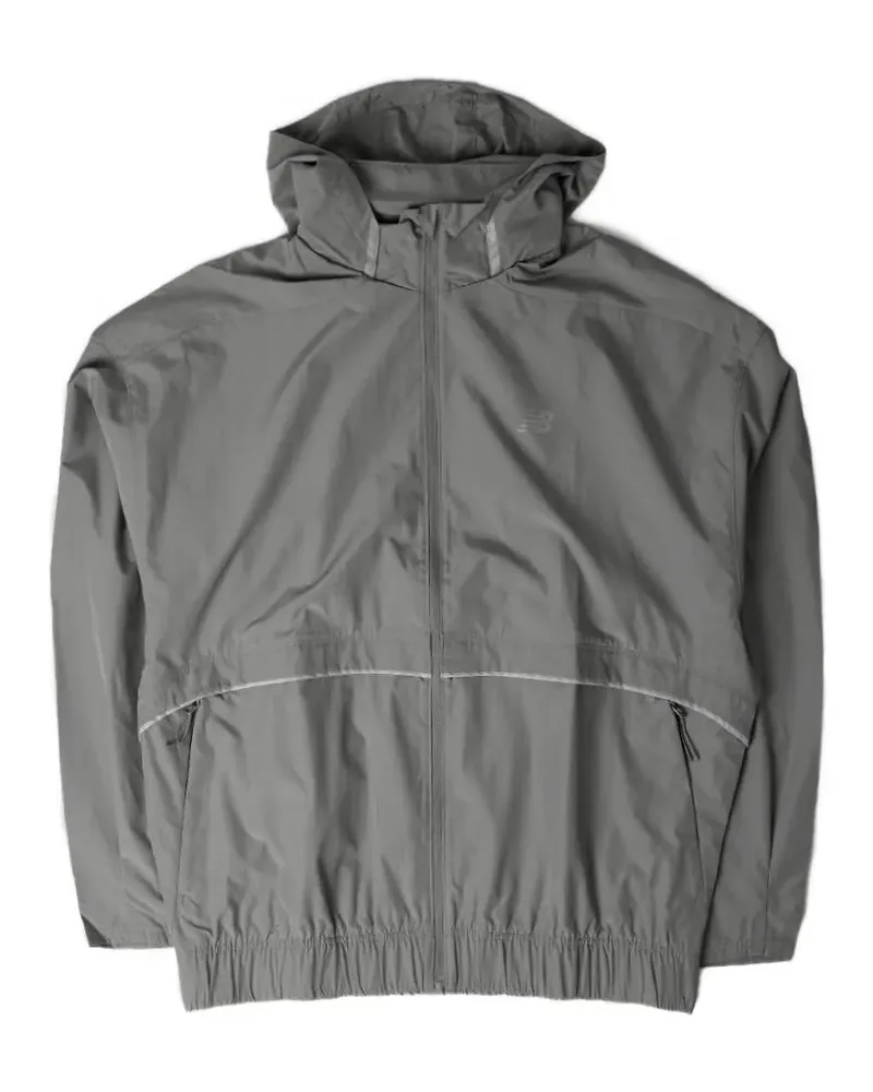 New Balance Kapuzenjacke mit Logo-Print - Grau Grau