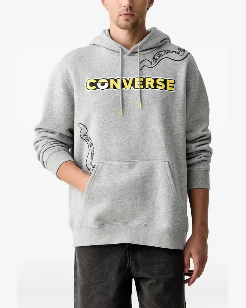 Converse x Minions standard fit hoodie - Grau Grau