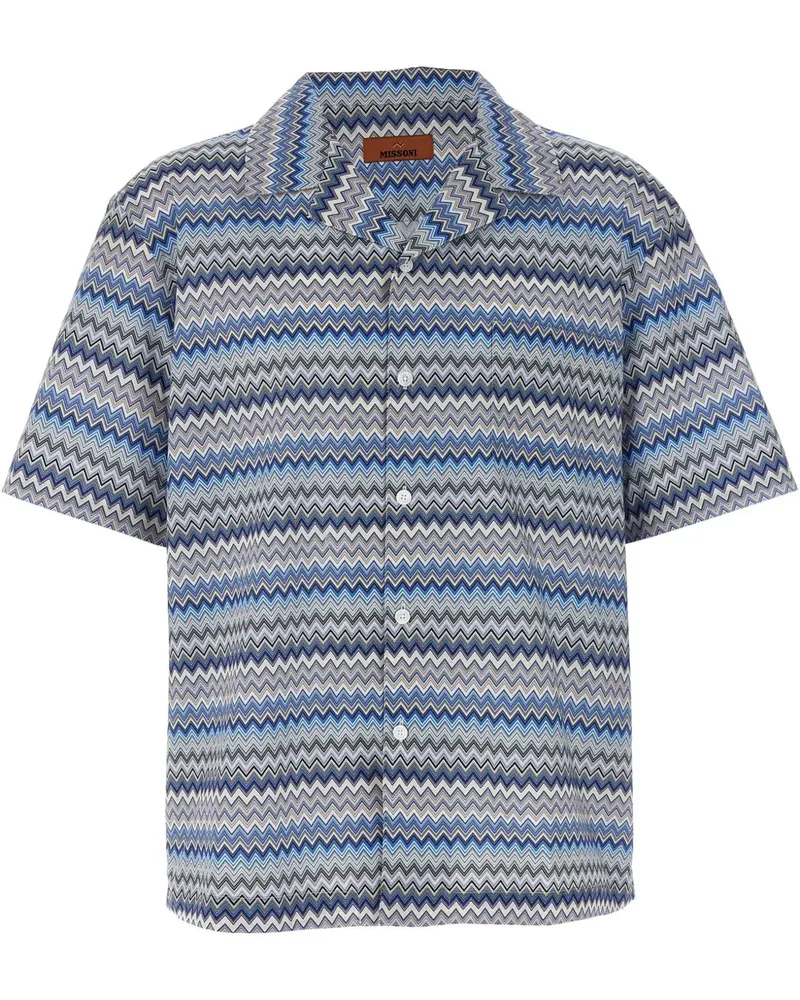 Missoni Hemd mit Zickzackmuster - Blau Blau