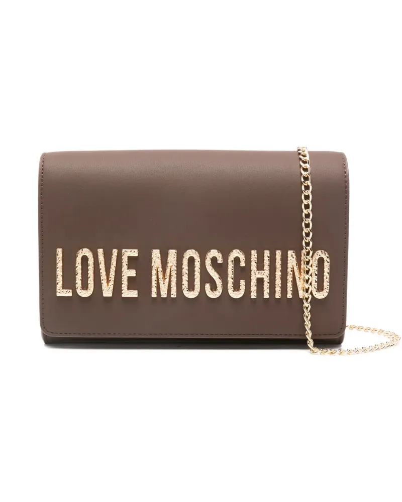 Moschino Umhängetasche mit Logo - Braun Braun