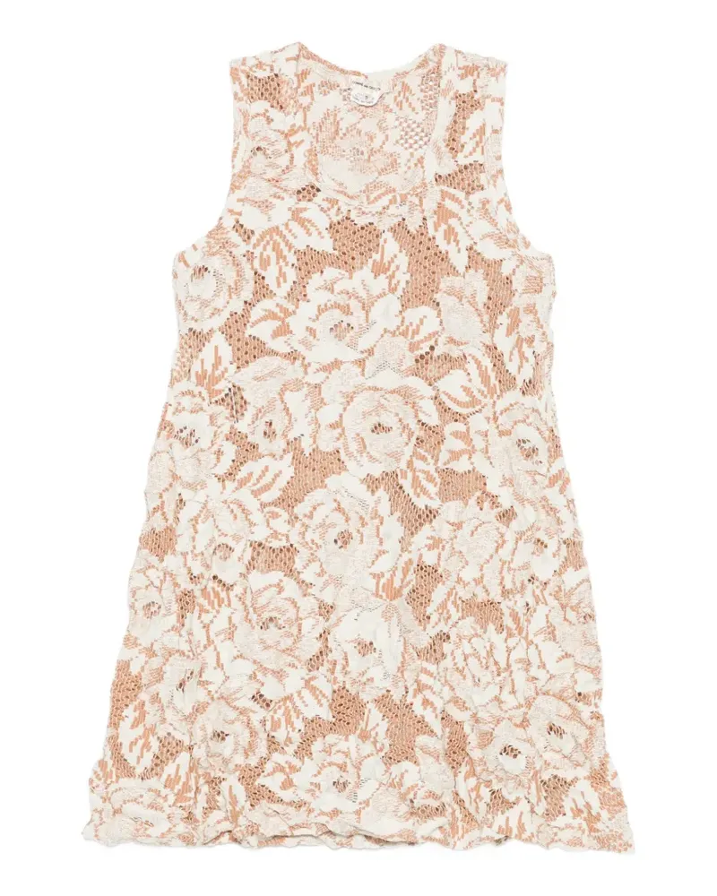 Comme des Garçons floral-lace sleeveless T-shirt - Nude Nude