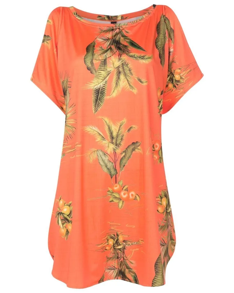 Lygia & Nanny Schulterfreies Kleid mit Blumen-Print - Orange Orange