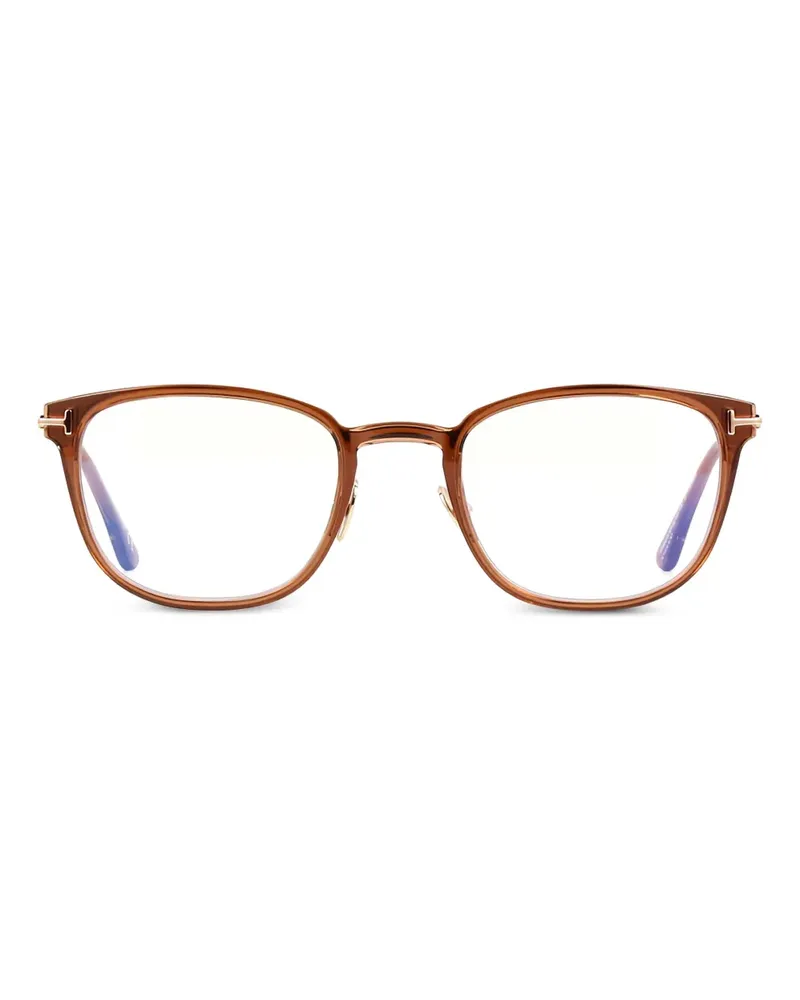 Tom Ford Brille mit rundem Gestell - Braun Braun
