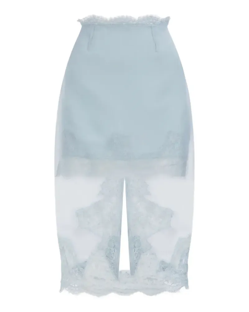 Aje. Ophelia lace-trim midi skirt - Blau Blau