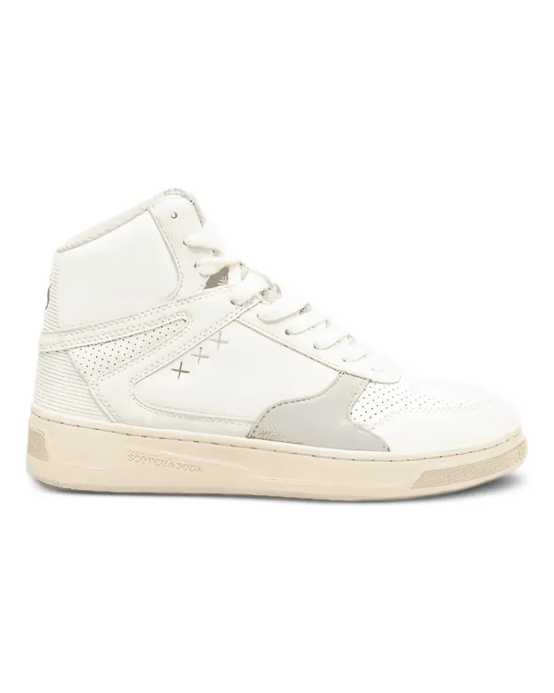 Scotch&Soda High-Top-Sneakers mit Kontrasteinsätzen - Weiß Weiß