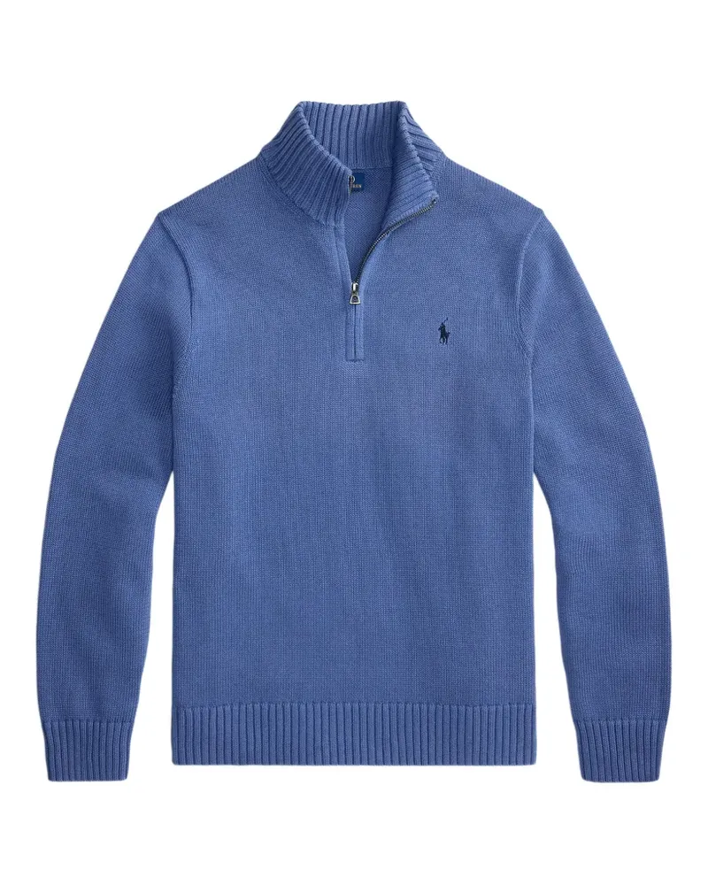 Ralph Lauren Pullover mit kurzem Reißverschluss - Blau Blau