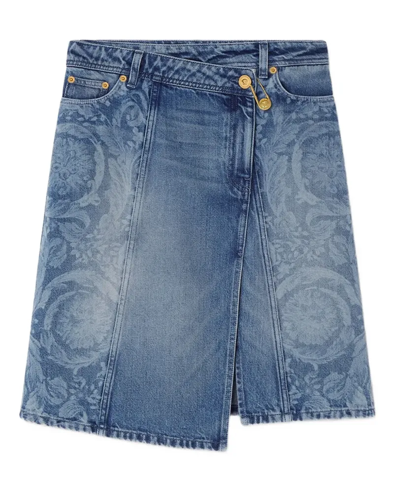 Versace Asymmetrischer Jeansrock - Blau Blau