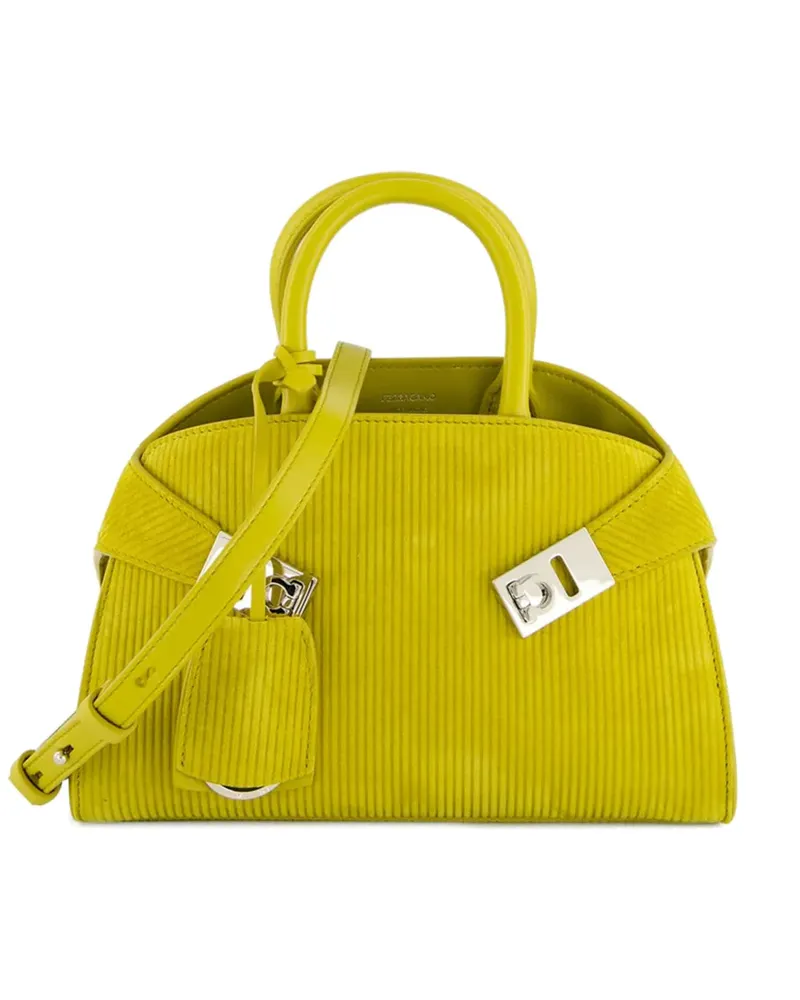 Ferragamo corduroy mini shoulder bag - Grün Grün