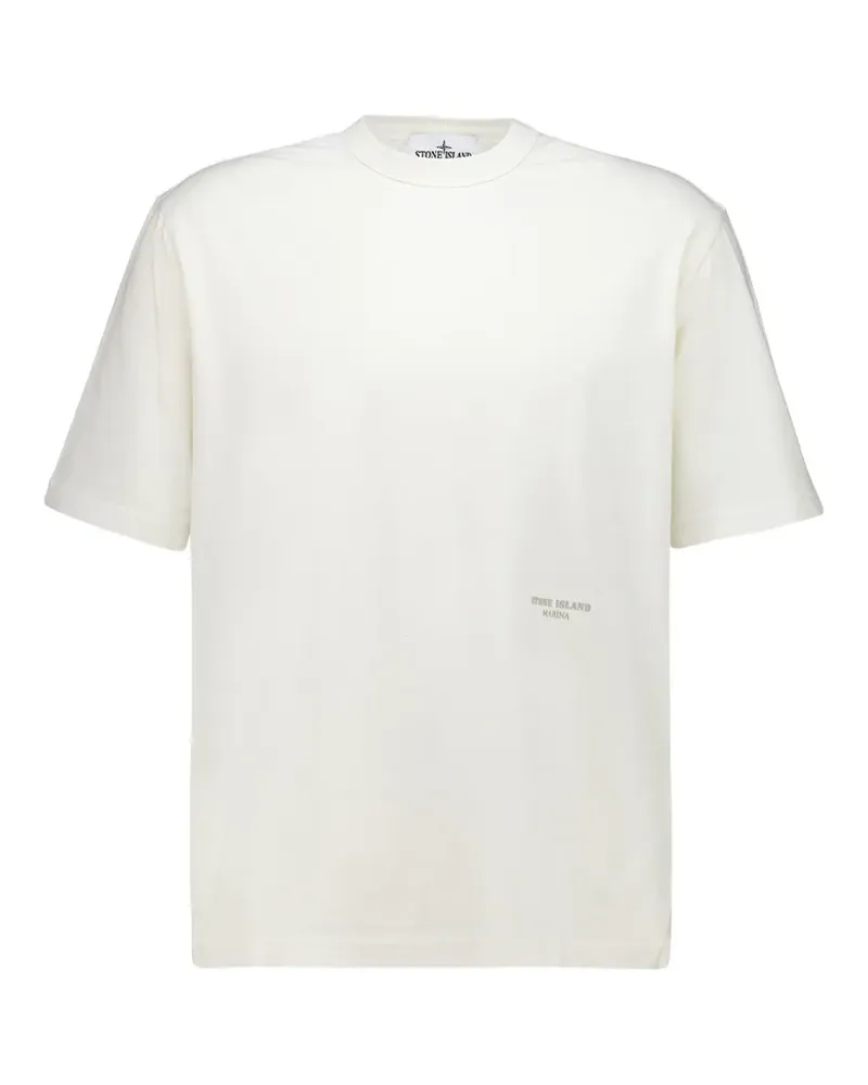 Stone Island Marina logo-print T-shirt - Nude Nude
