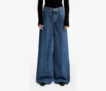 Jeans mit weitem Bein - Blau