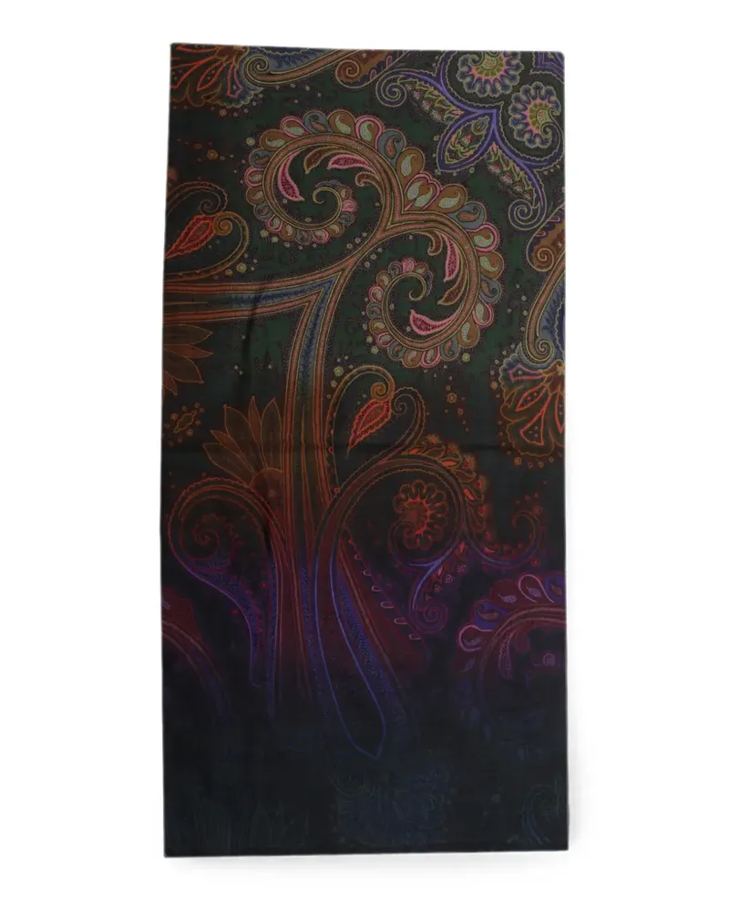Etro Schal mit Paisley-Print - Grün Grün