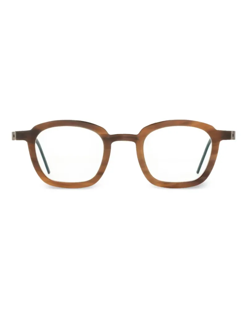 Lindberg Brille mit eckigem Gestell - Braun Braun