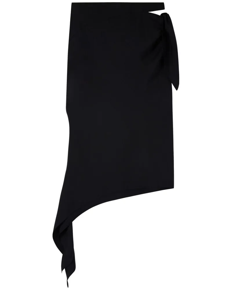 Courrèges Knot Slash Midirock - Schwarz Schwarz