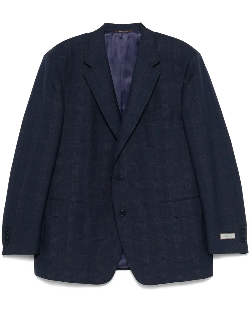Canali Kariertes Sakko - Blau Blau