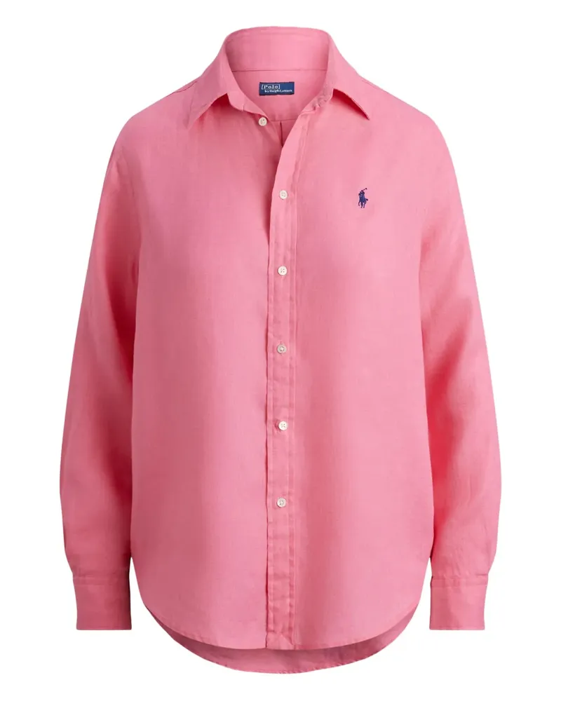 Ralph Lauren Leinenhemd mit Polo Pony - Rosa Rosa