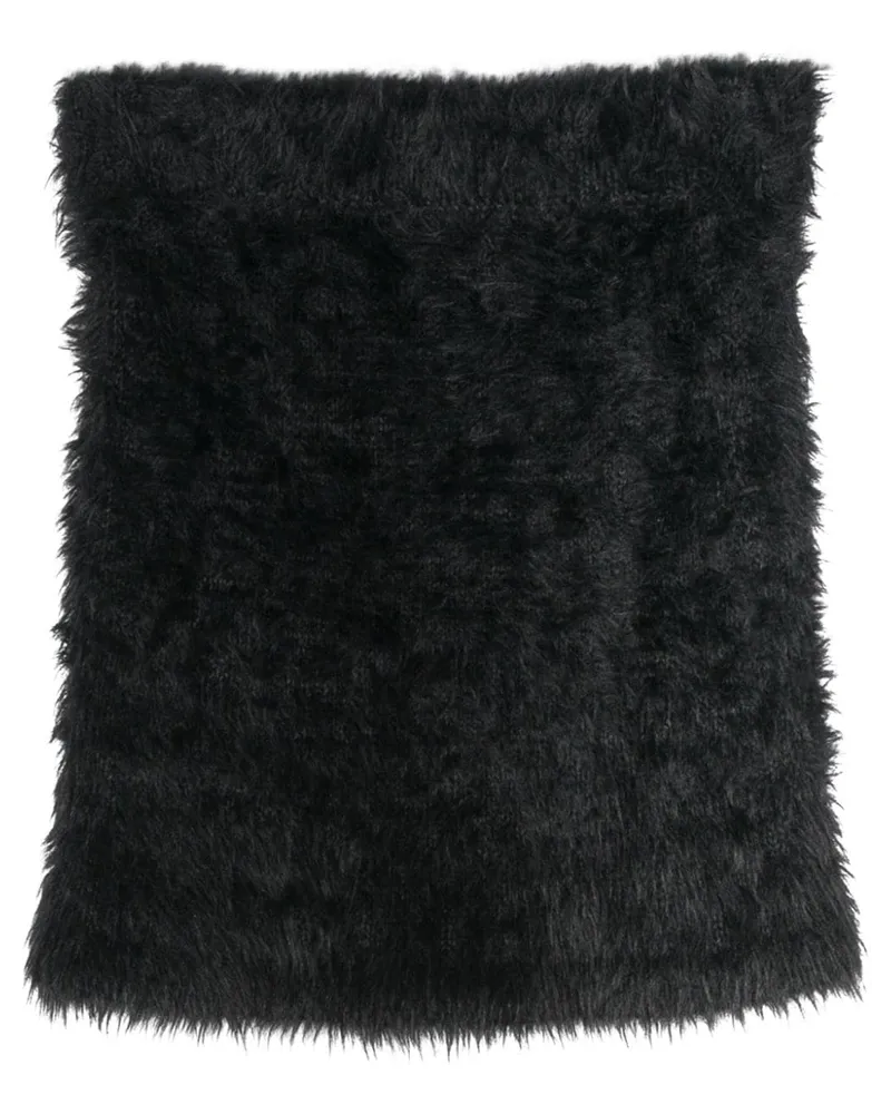 Martine Rose Gebürsteter Hairy Minirock - Schwarz Schwarz