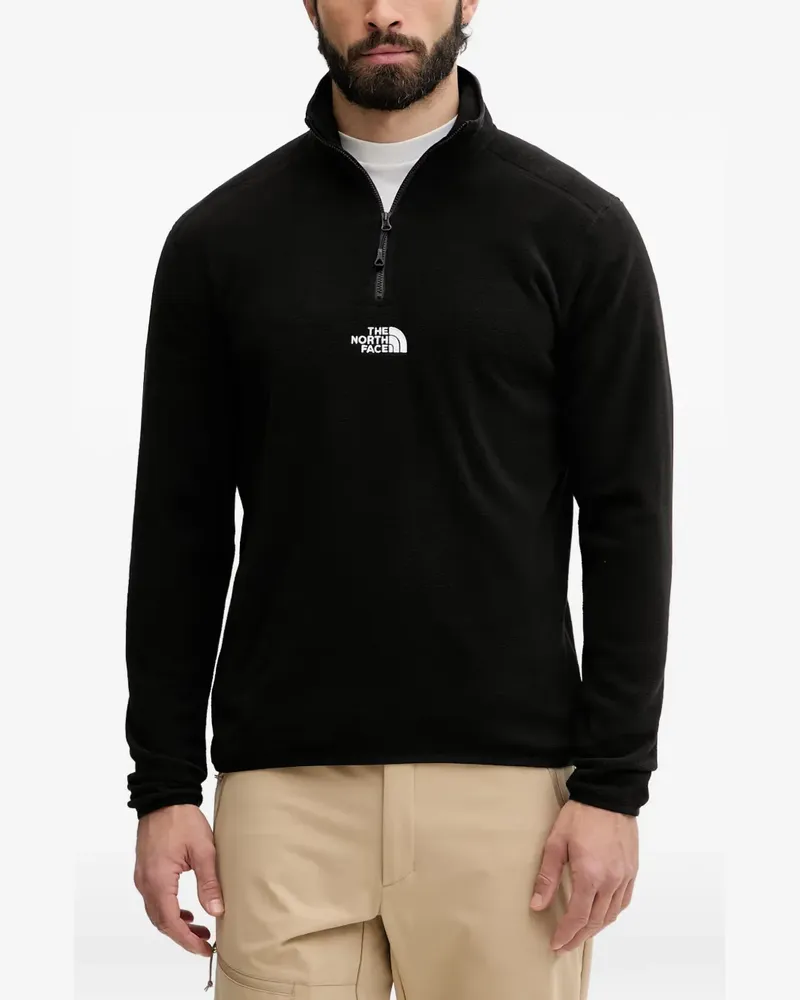 The North Face Glacier 1/4 Fleecepullover - Schwarz Schwarz