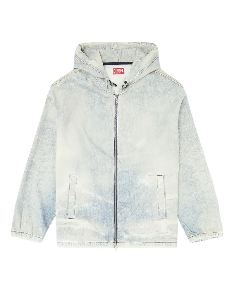 Diesel Jogg Jeans Kapuzenjacke mit Trompe oeil-Verzierung - Blau Blau