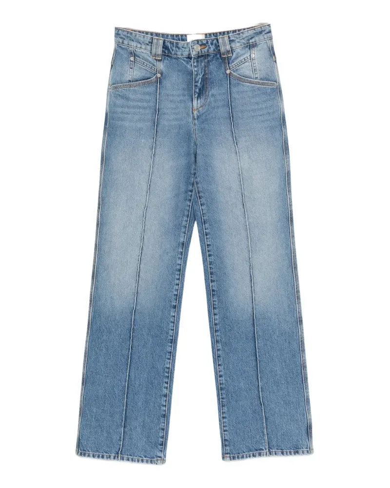 Isabel Marant Latissa seam-detail straight-leg jeans - Blau Blau