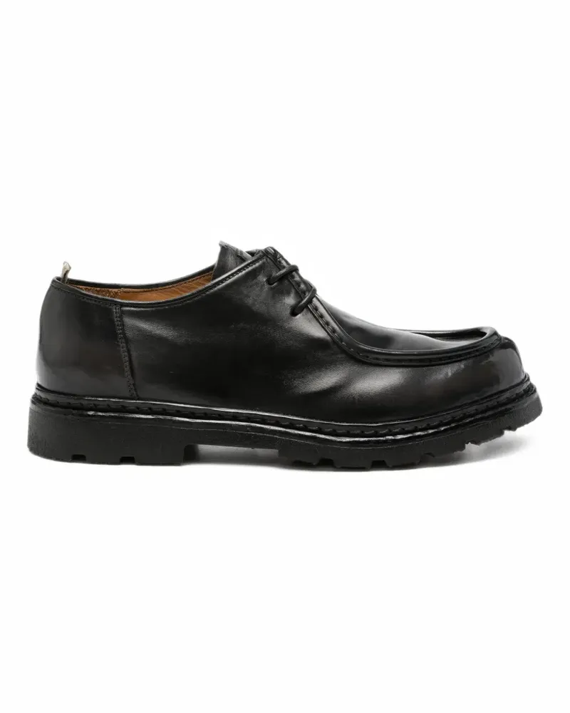 Officine Creative Italia Derby-Schuhe mit mandelförmiger Kappe - Schwarz Schwarz