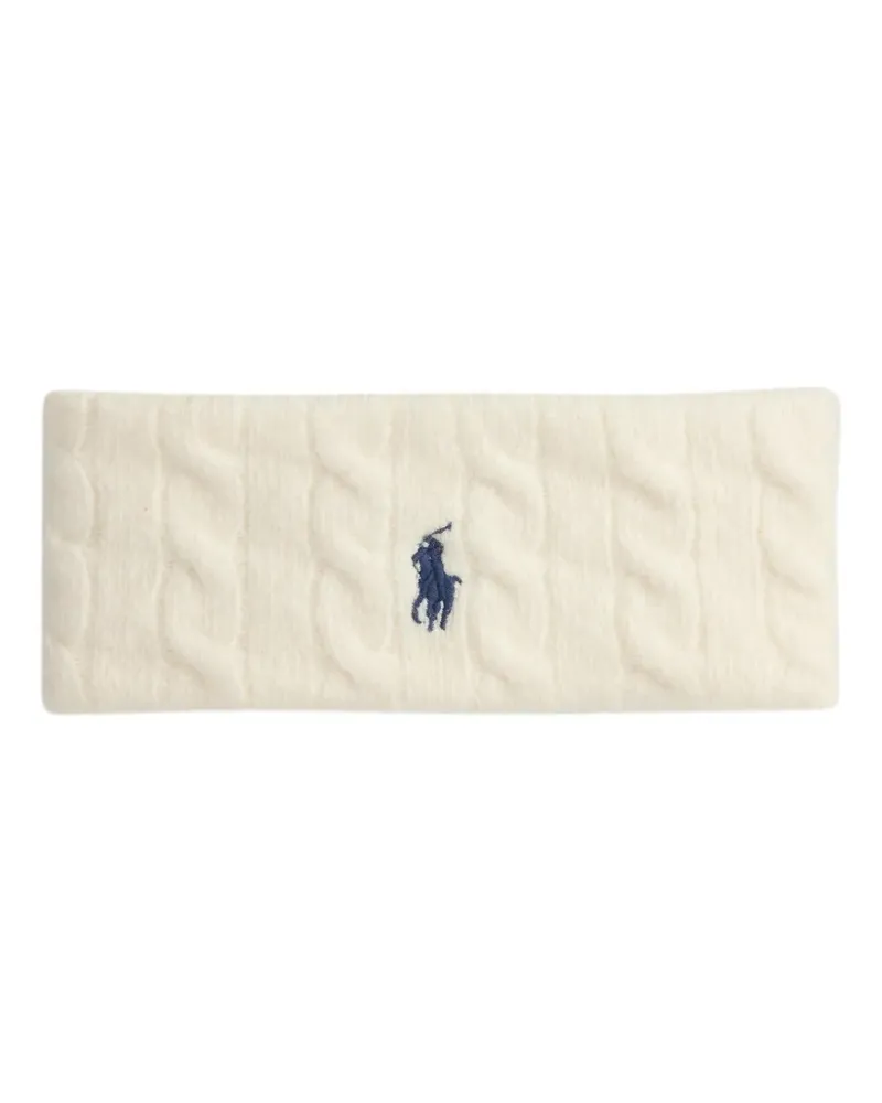 Ralph Lauren Pony-Haarreif mit Zopfmuster - Weiß Weiß