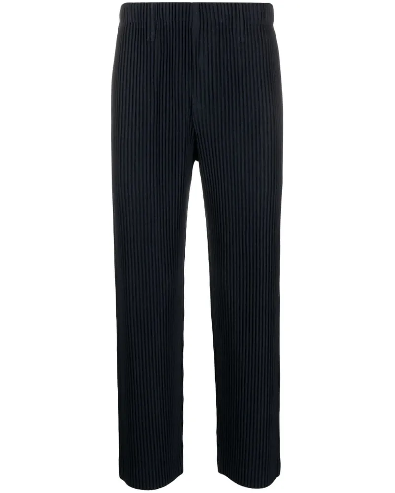 Issey Miyake Plissierte MC September Straight-Leg-Hose - Blau Blau