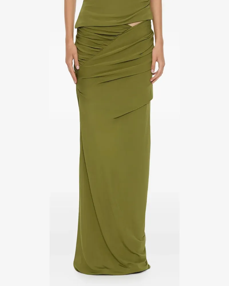 Christopher Esber Drapierter Christo Jersey-Maxirock - Grün Grün