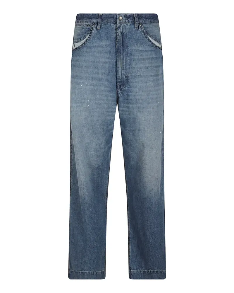 Maison Margiela Weite Jeans im Distressed-Look - Blau Blau