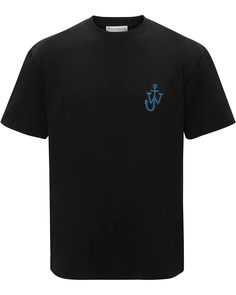 J.W.Anderson T-Shirt mit Logo-Patch - Schwarz Schwarz