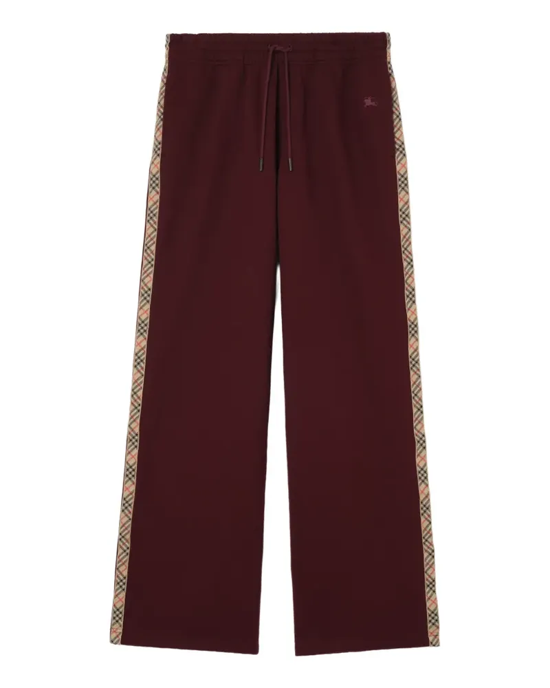 Burberry Jogginghose mit kariertem Besatz - Rot Rot