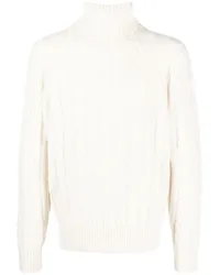 Ralph Lauren Rollkragenpullover mit Zopfmuster Nude