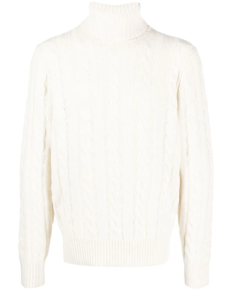 Ralph Lauren Rollkragenpullover mit Zopfmuster - Nude Nude