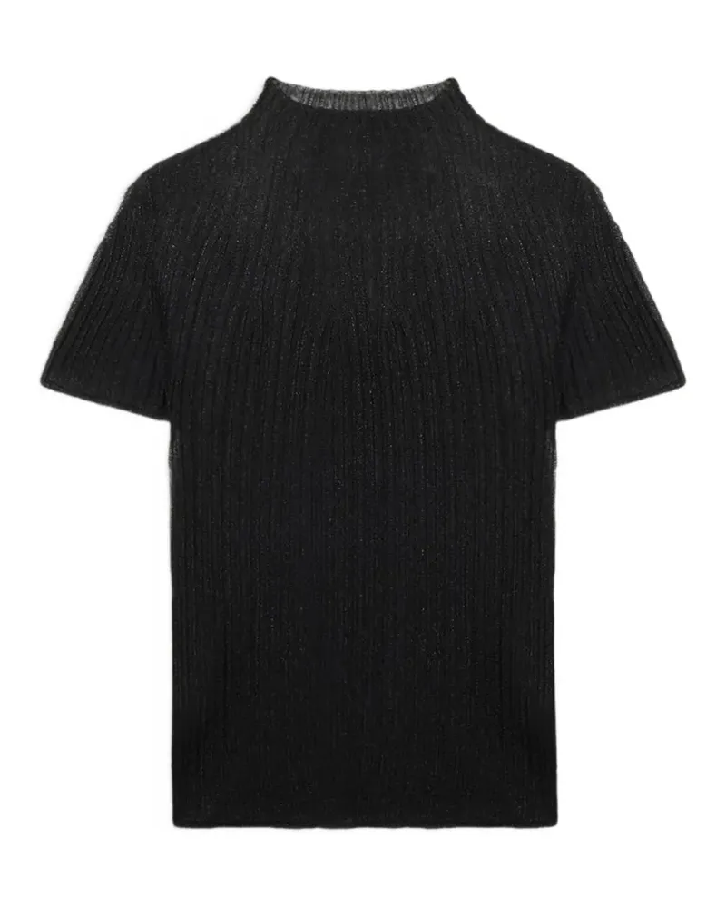 Momoni Geripptes Mirada T-Shirt - Schwarz Schwarz